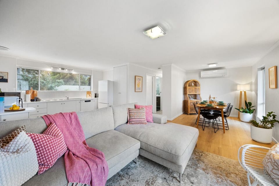 Enjoy easy flow between kitchen, dining and living, with split-system air conditioning keeping the whole space cool in summer and cosy in winter