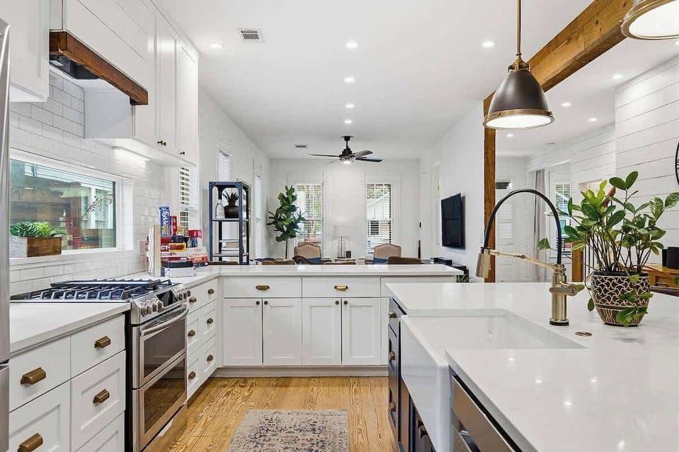 Stay a part of the action while cooking for your guests!