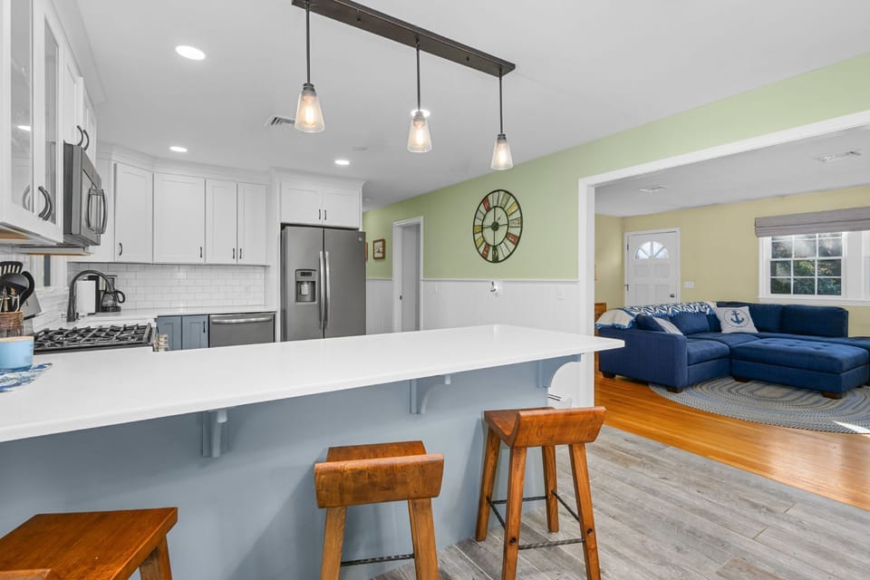 Modern kitchen with island seating for casual dining