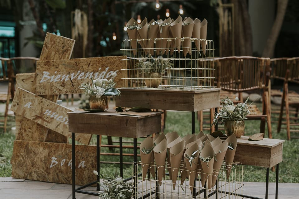Outdoor wedding area