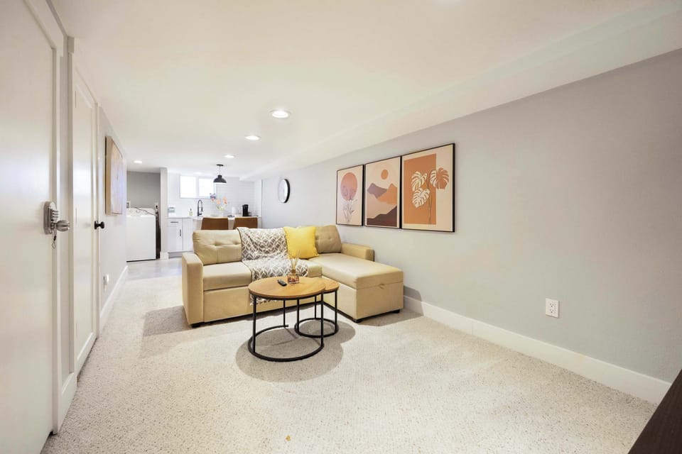 A comfy lounge area ideal for relaxing after a day exploring the city.