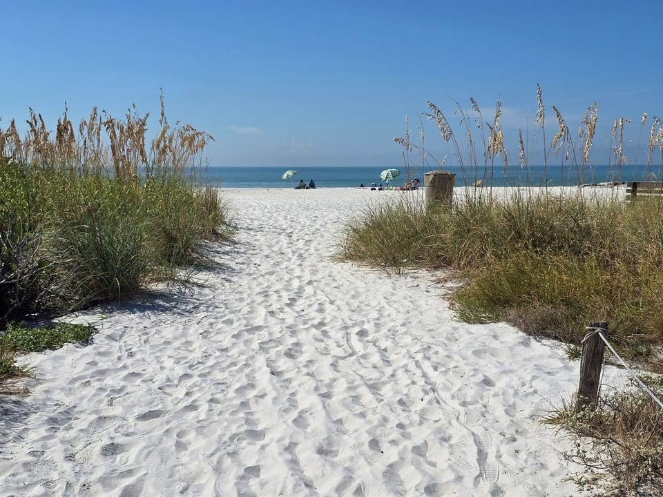 Entrance to St Pete Beach is across the street from the unit!