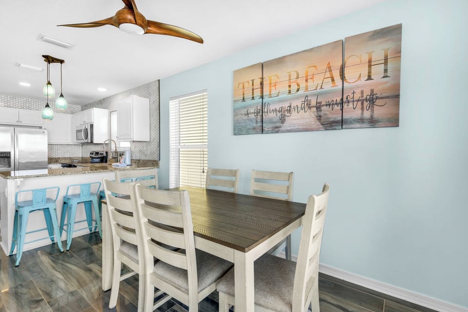 Dining and kitchen area