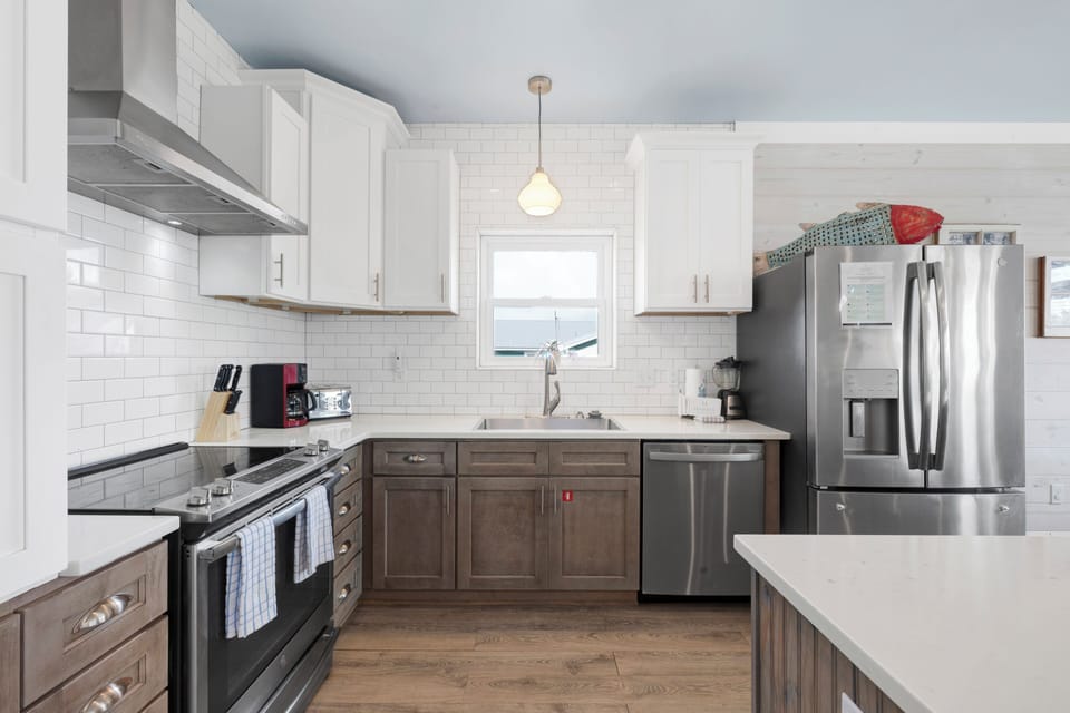 The kitchen is fully equipped for all of your cooking needs