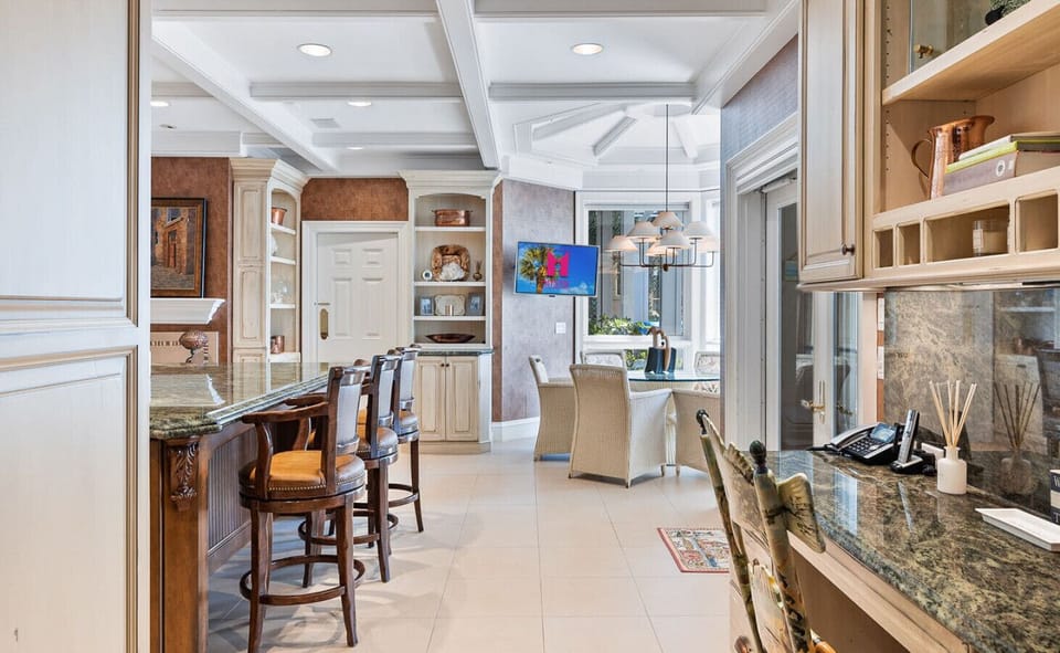 Chef’s Kitchen Featuring a Grand Island & Oceanview Breakfast Nooks