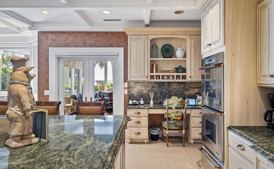 Chef’s Kitchen Featuring a Grand Island & Oceanview Breakfast Nooks