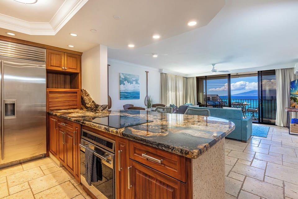 Cook, gather, and unwind in this light-filled Maui kitchen