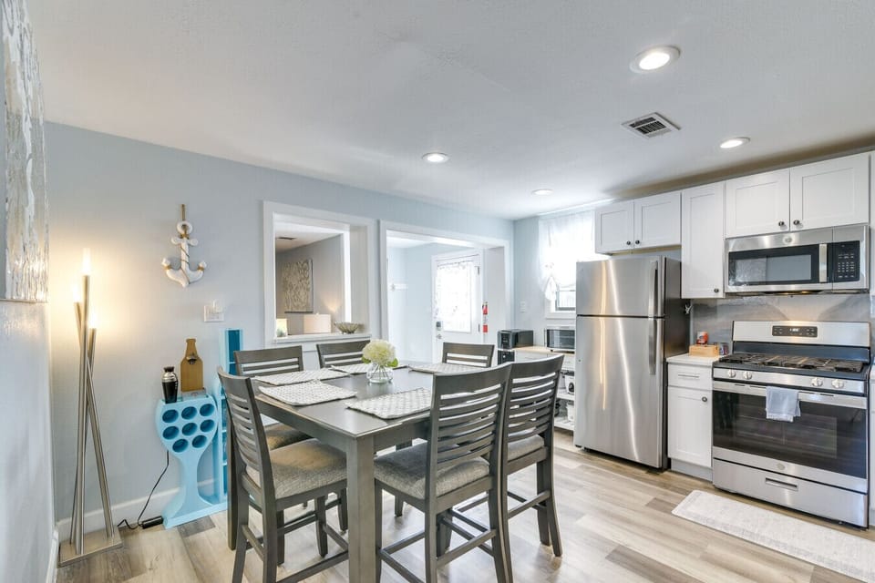 Kitchen & Dining | Bright Space with Stainless Appliances & Coastal Décor