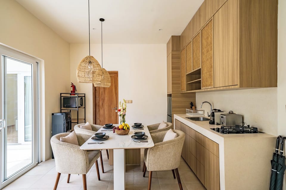 Villa, 3 Bedrooms, Private Pool, Pool View | Private kitchen | Full-size fridge, microwave, coffee/tea maker, electric kettle