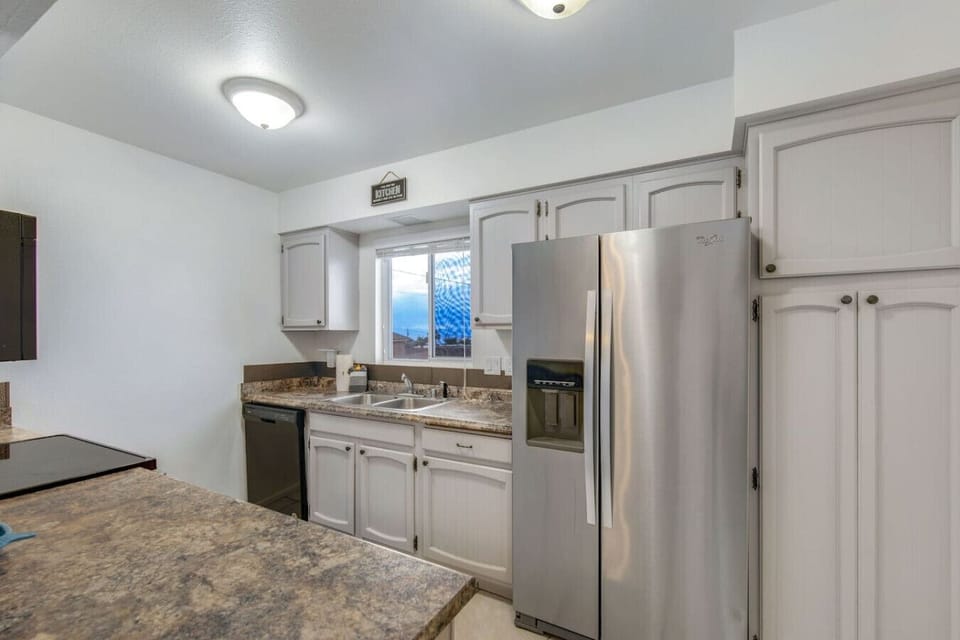 Fully stocked kitchen with modern appliances