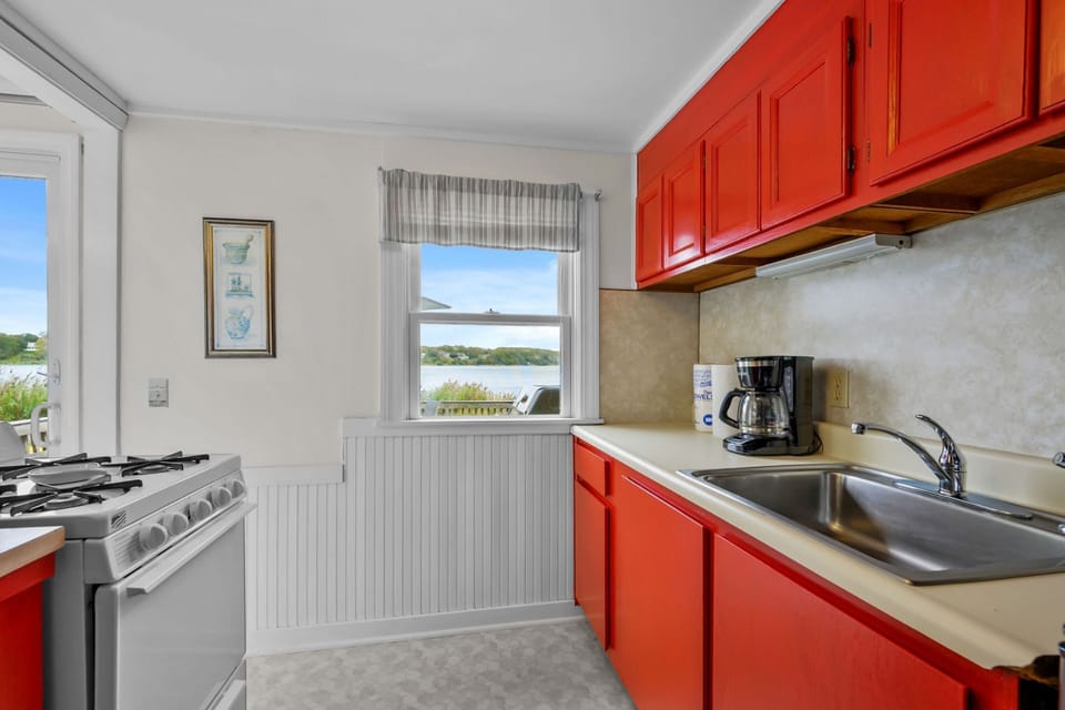 Kitchen with Cove views