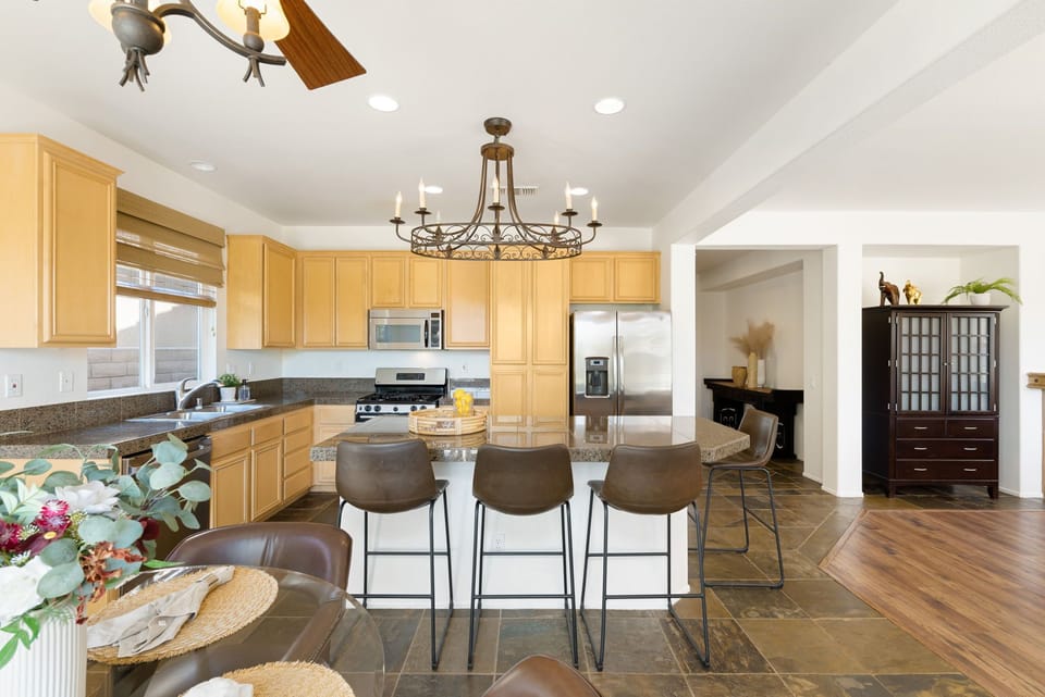 Family House, Garden View | Private kitchen | Coffee/tea maker, fridge, microwave, stovetop