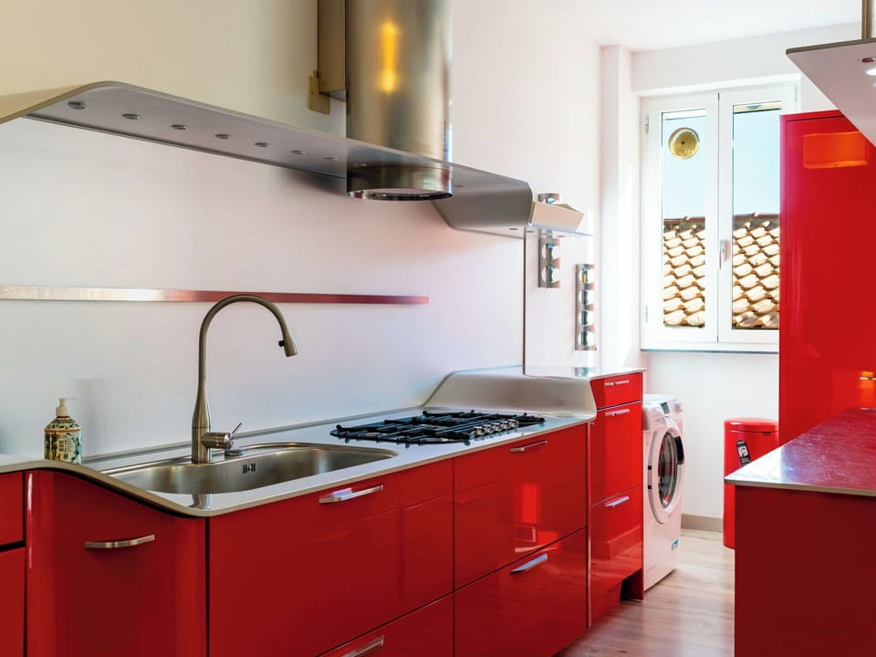 Kitchen, Major Appliance, Kitchen Appliance, Flooring, Interior Design, Countertop, Floor, Kitchen Stove, Cabinetry, Home Appliance