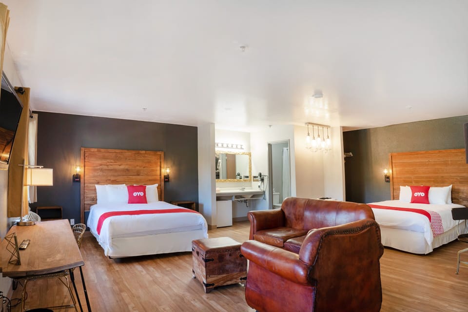 Premium Room, 2 Queen Beds | Desk, iron/ironing board (on request), WiFi (free), alarm clocks
