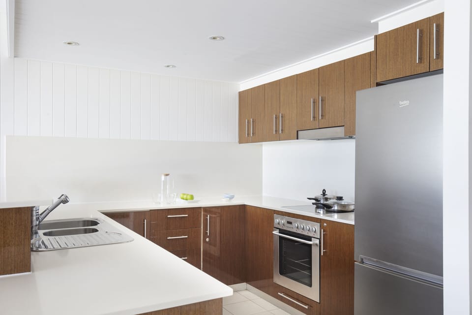 Coffee/tea maker, fridge, microwave, electric kettle