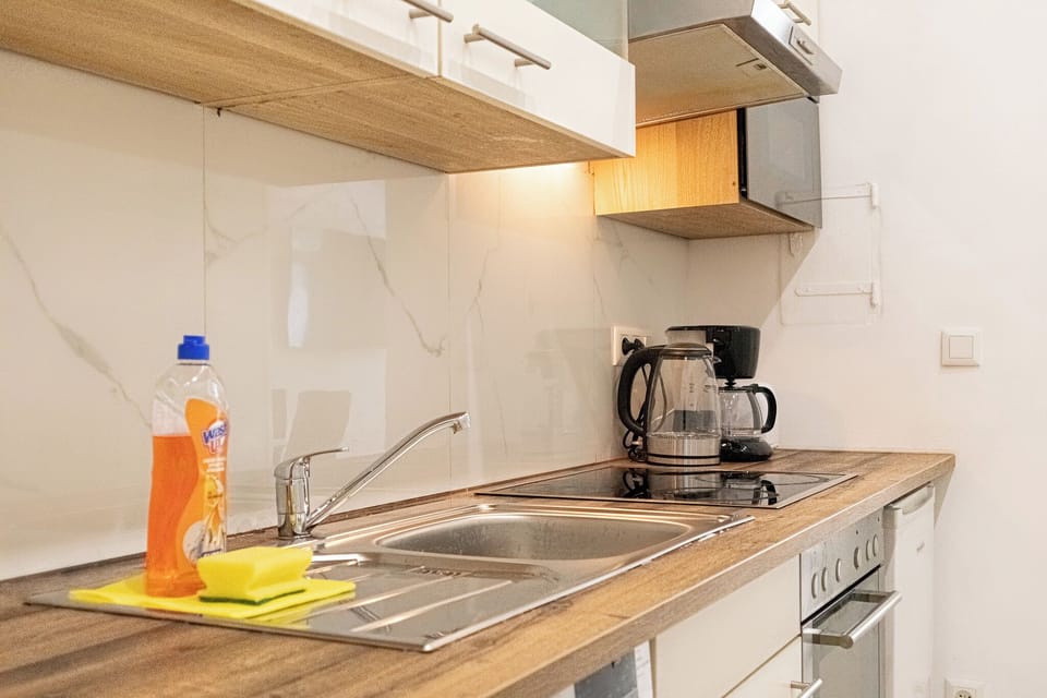 Basic Studio | Private kitchen | Mini-fridge, stovetop, cookware/dishes/utensils
