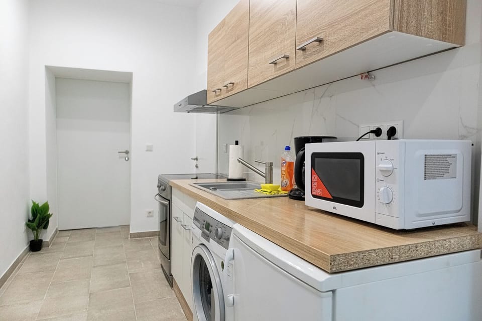 Basic Studio | Private kitchen | Mini-fridge, microwave, oven, stovetop