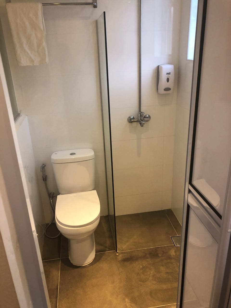 Shower, free toiletries, hair dryer (on request), towels