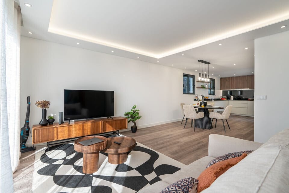 Relax in the airy open plan living space.