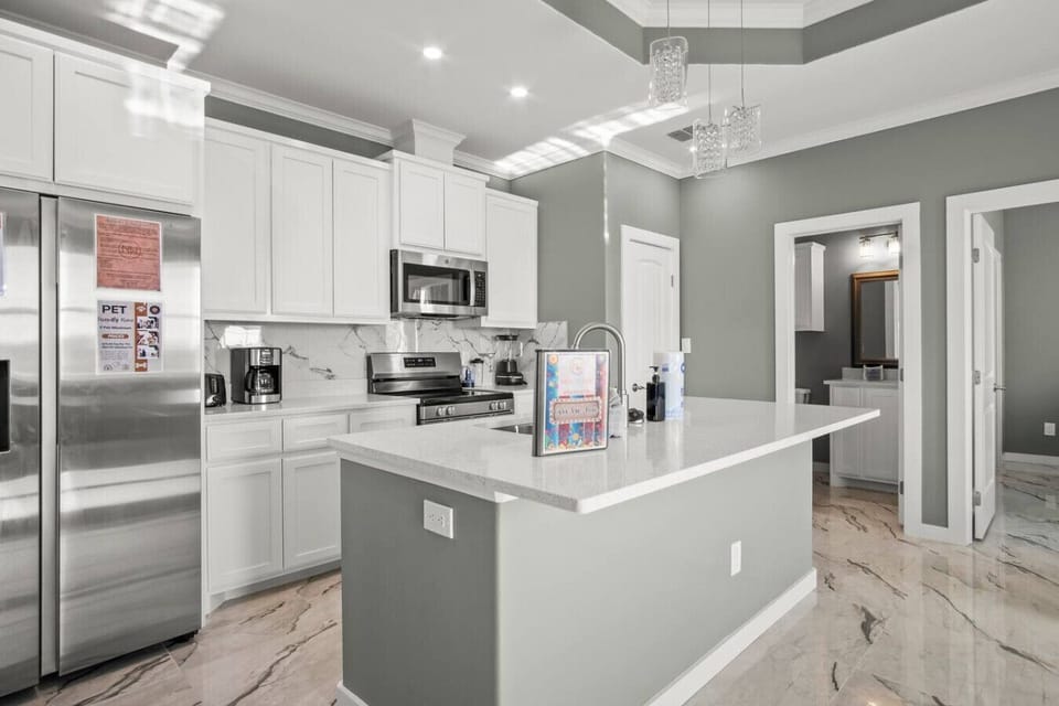 “A sparkling, fully stocked kitchen ready for your favorite meals.”