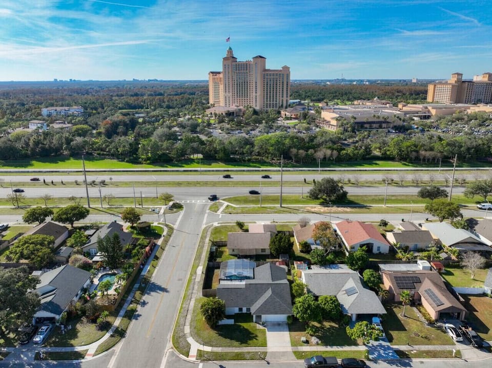 Arial view of property