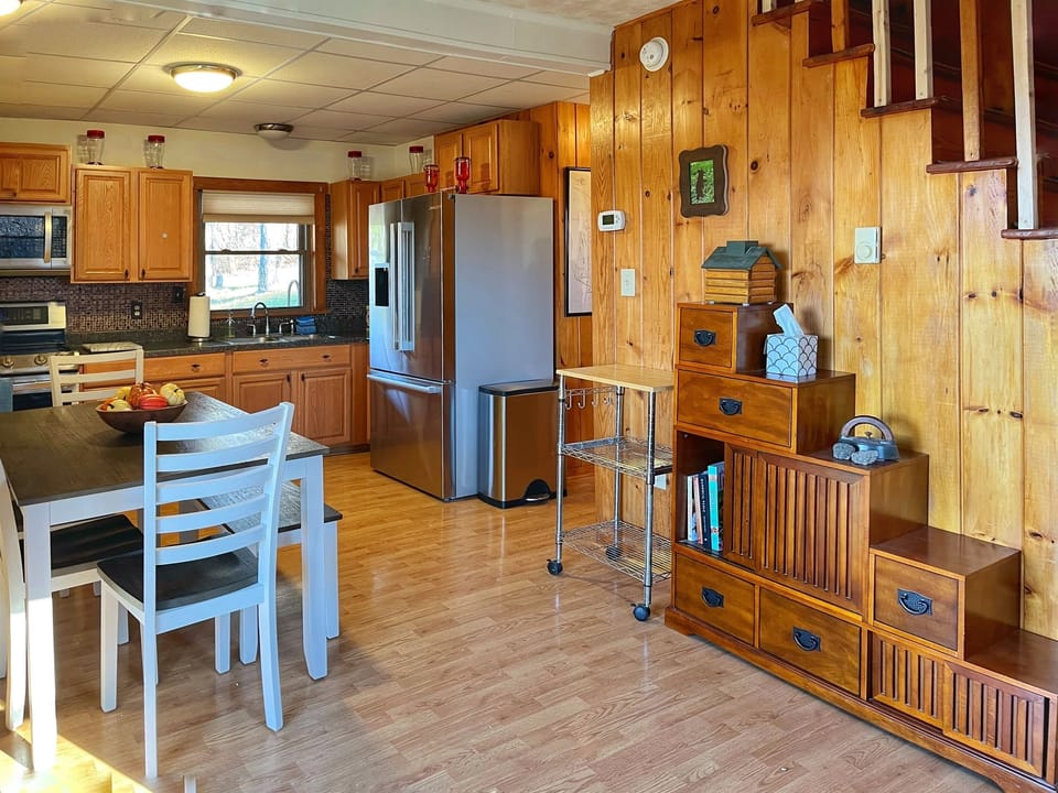 Cozy, rustic touches throughout the cabin