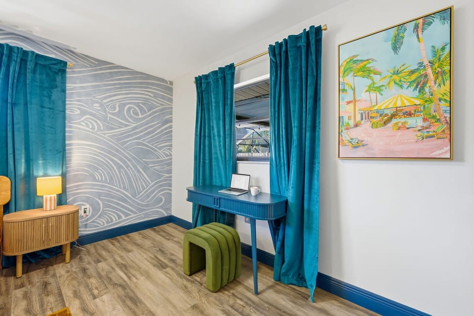 Need to check emails but don’t want to miss the fun? Our workspace has you covered—comfort, focus, and zero distractions guaranteed.
