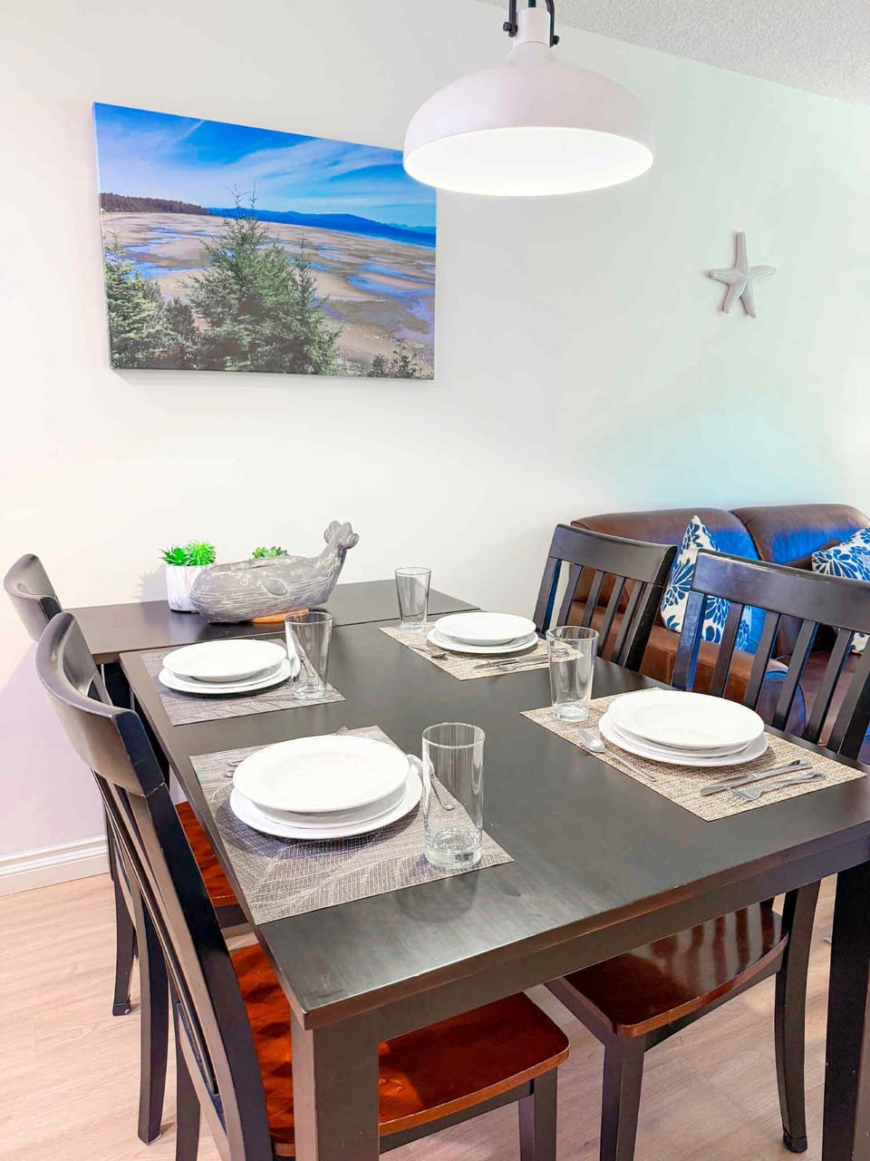 Fully stocked dishware to serve everyone.