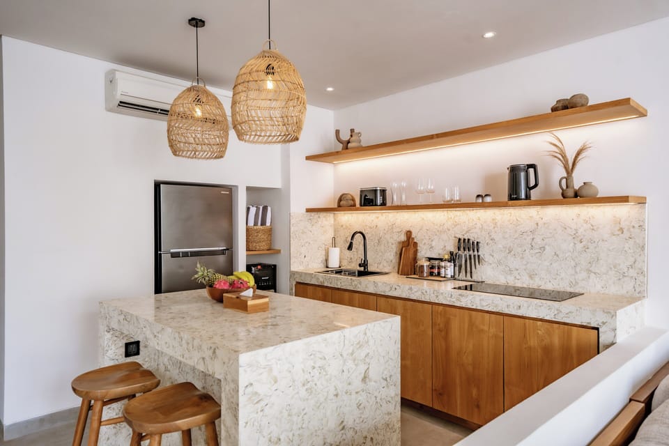 Luxury Villa, 1 King Bed, Private Pool | Private kitchen | Coffee/tea maker, electric kettle, toaster