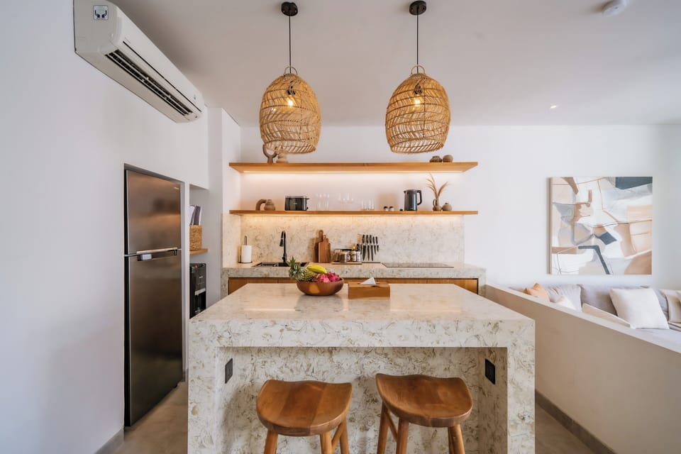 Luxury Villa, 1 King Bed, Private Pool | Private kitchen | Coffee/tea maker, electric kettle, toaster