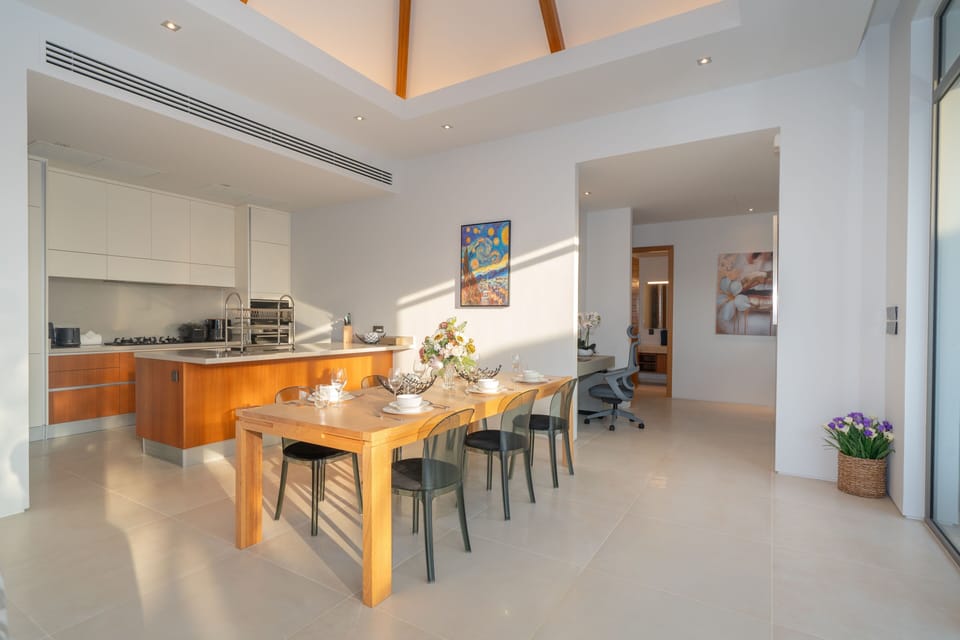 Villa, 3 Bedrooms, Private Pool, Pool View | Private kitchen | Espresso maker, electric kettle, highchair