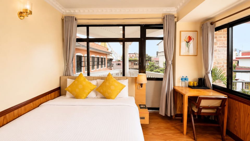 Double Room, 1 Queen Bed, Balcony, City View | Egyptian cotton sheets, premium bedding, down comforters