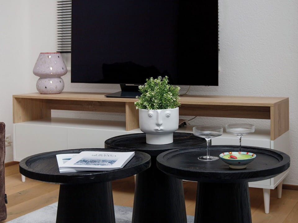 Furniture, Wood, Table, Electronic Device, Coffee Table, Shelving, Loudspeaker, Stool, Living Room
