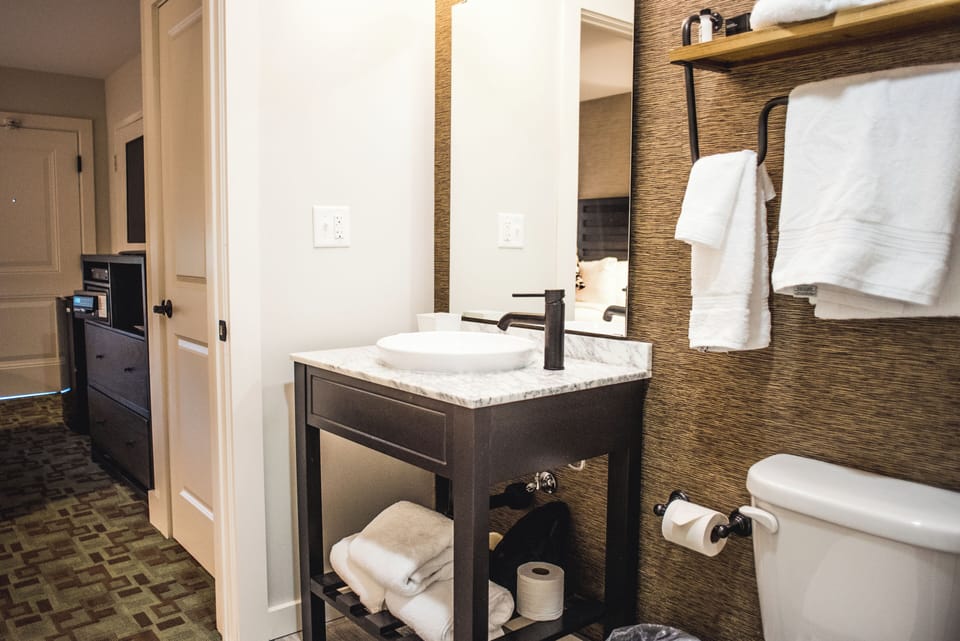 Hair dryer, towels