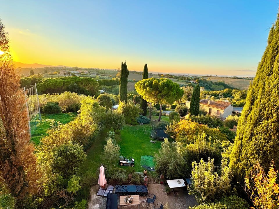 Private garden with BBQ