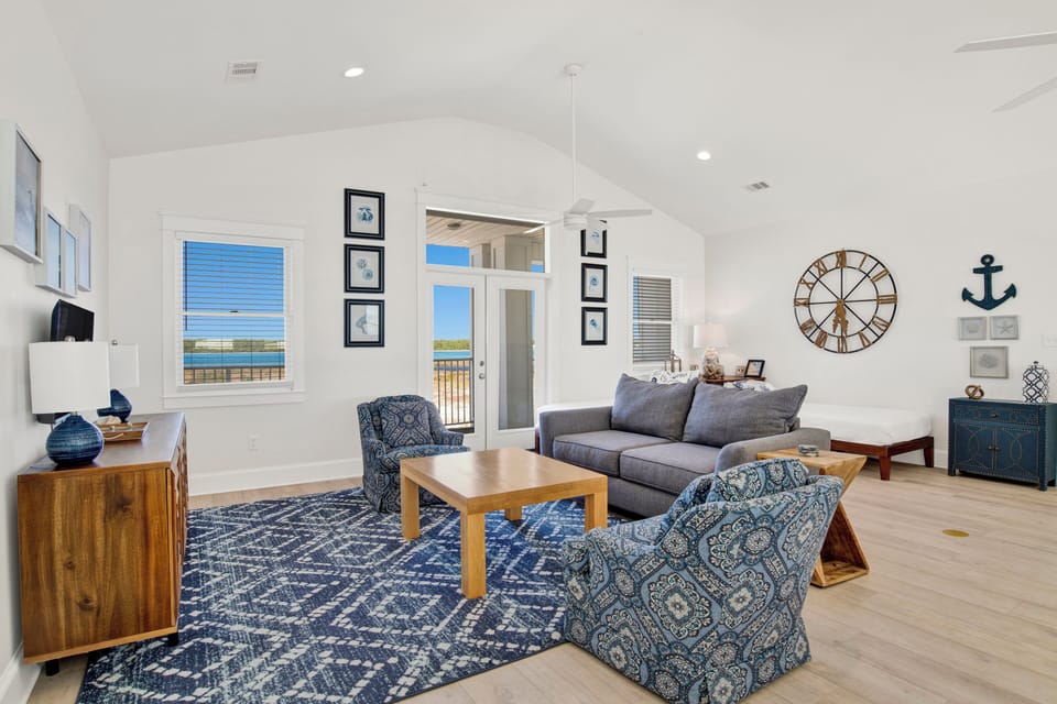 A second living area gives added space for all guests