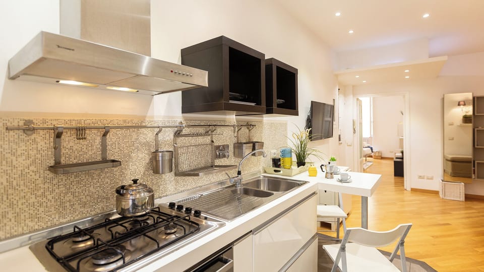 Apartment | Private kitchen | Espresso maker, coffee/tea maker, microwave, dishwasher