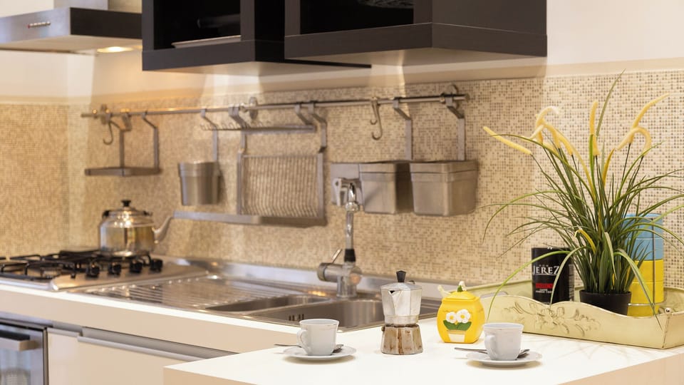 Apartment | Private kitchen | Espresso maker, coffee/tea maker, microwave, dishwasher