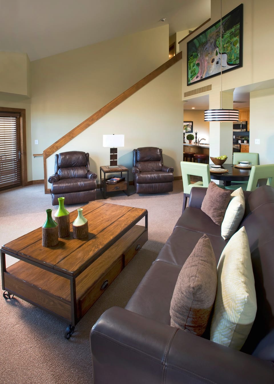Enjoy extra room in the condo thanks to the loft