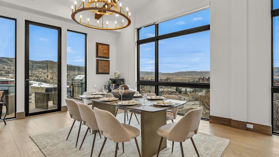 Dining Area, Upper Level - With views.