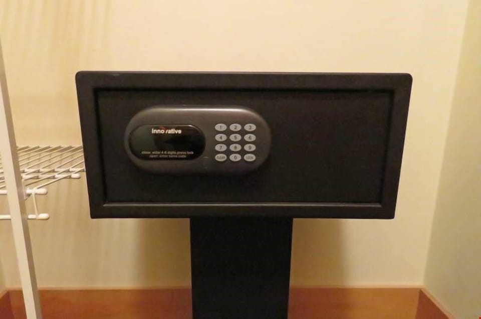 Keep belongings safe in the in-suite safe.