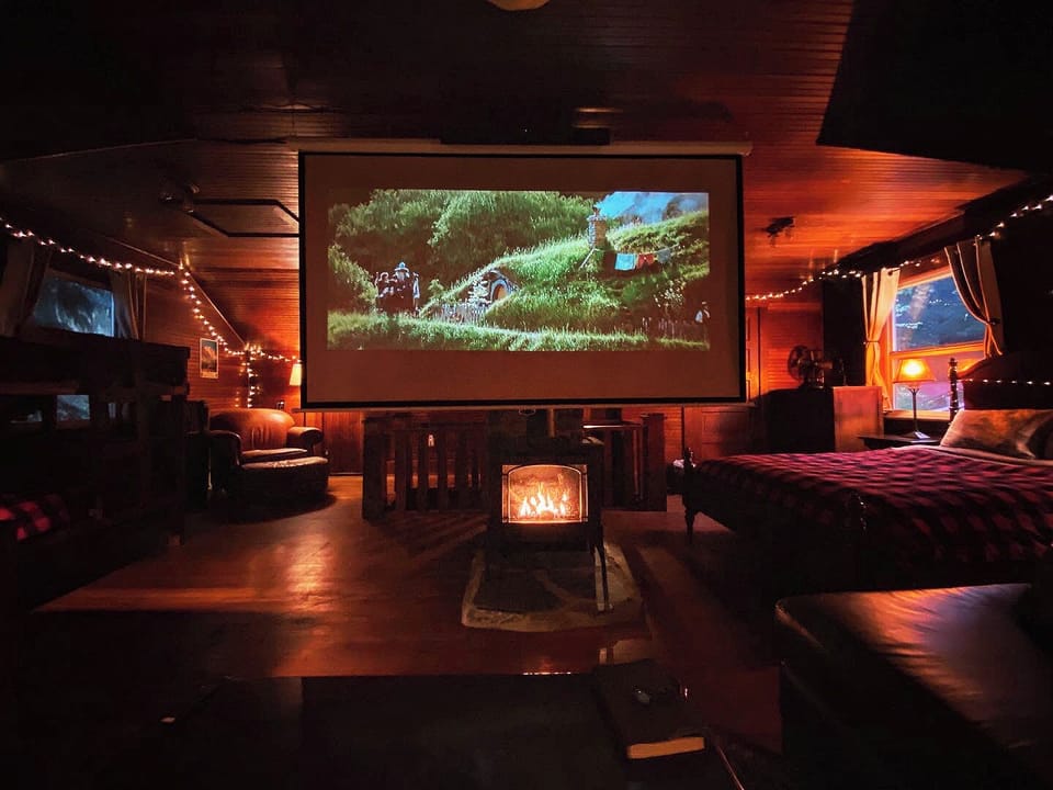 Have an amazing movie night on the 100" projector screen!