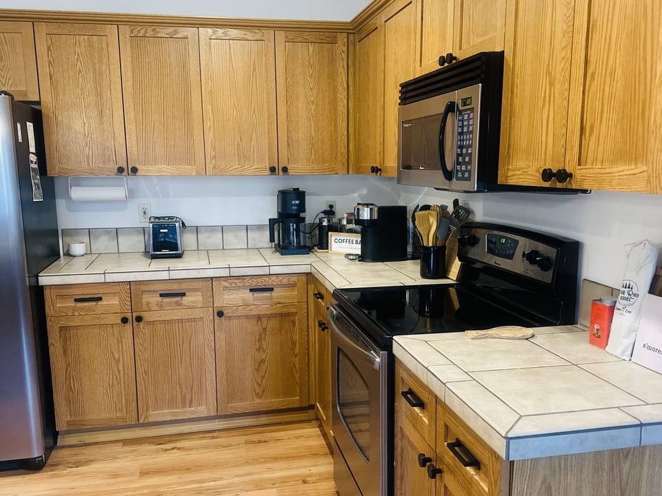 Fully stocked kitchen 