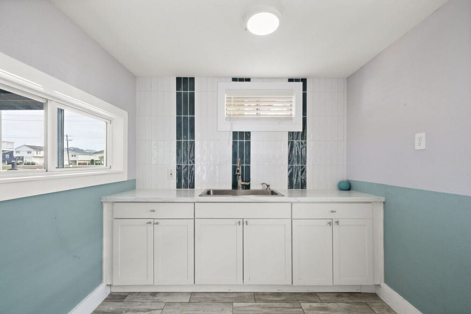 This is a serene bedroom perfect for your vacation