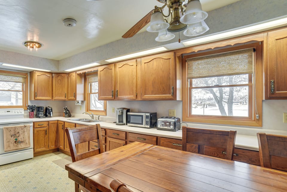 Dining Area & Kitchen | 1st Floor | Dishware/Flatware