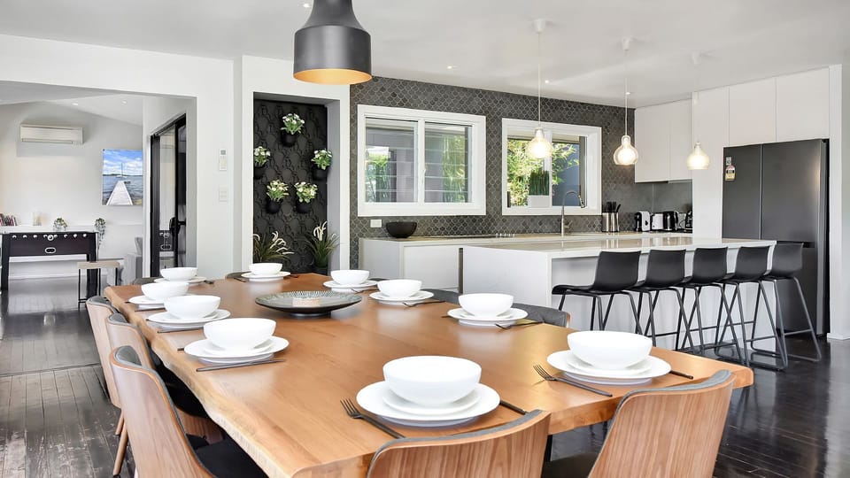Stylish open-plan dining area perfect for shared meals