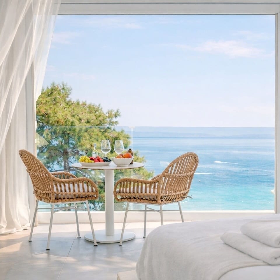 Premium bedding, down comforters, Select Comfort beds, minibar