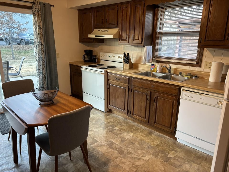 Cozy kitchen with rustic charm and dining nook