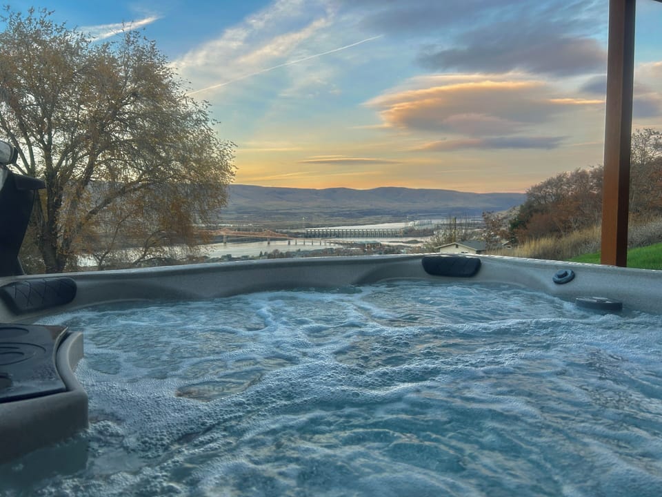 Some call it an "infinity view" hot tub!