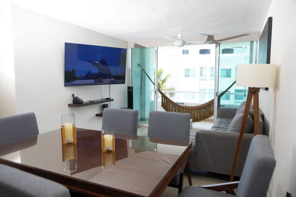 Deluxe Apartment, Balcony | Living area